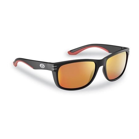 FLYING FISHERMAN Flying Fisherman 7873BAR Double Header Polarized Sunglasses - Black Frame & Amber-Red Mirror Lens 7873BAR